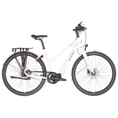 Bicicleta de paseo eléctrica ORTLER E-MONTREUX N8 TRAPEZ Blanco 0